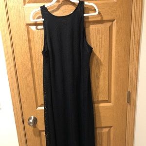 Black tribal print maxi dress